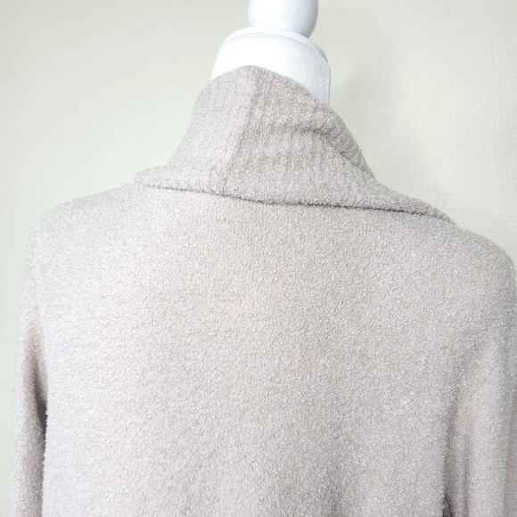 Barefoot Dreams CozyChic Lite Circle Cardi Taupe/Pink Womens Size XS/ Small - Picture 13 of 13